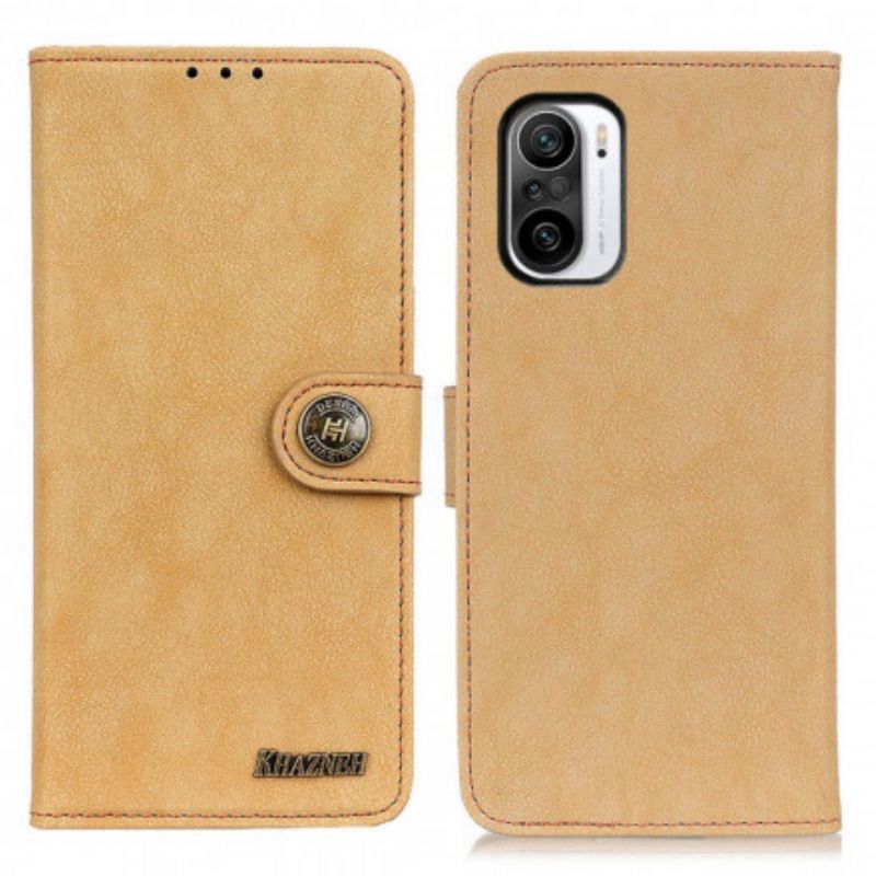 Skyddsfodral Xiaomi Mi 11i 5g / Poco F3 Faux Leather Split Retro Khazneh