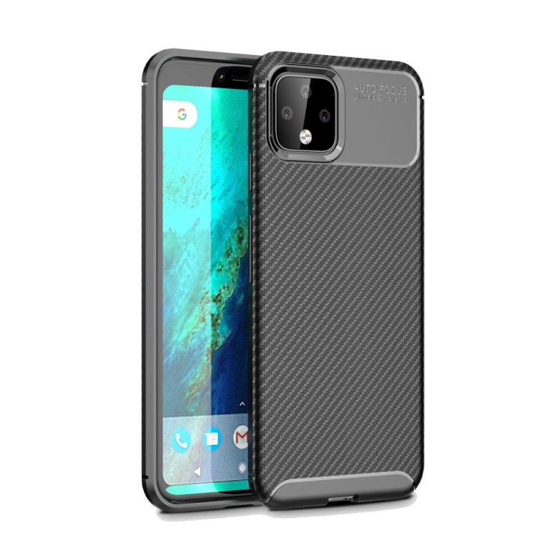 Skal Google Pixel 4 XL Svart Flexibel Kolfiberstruktur