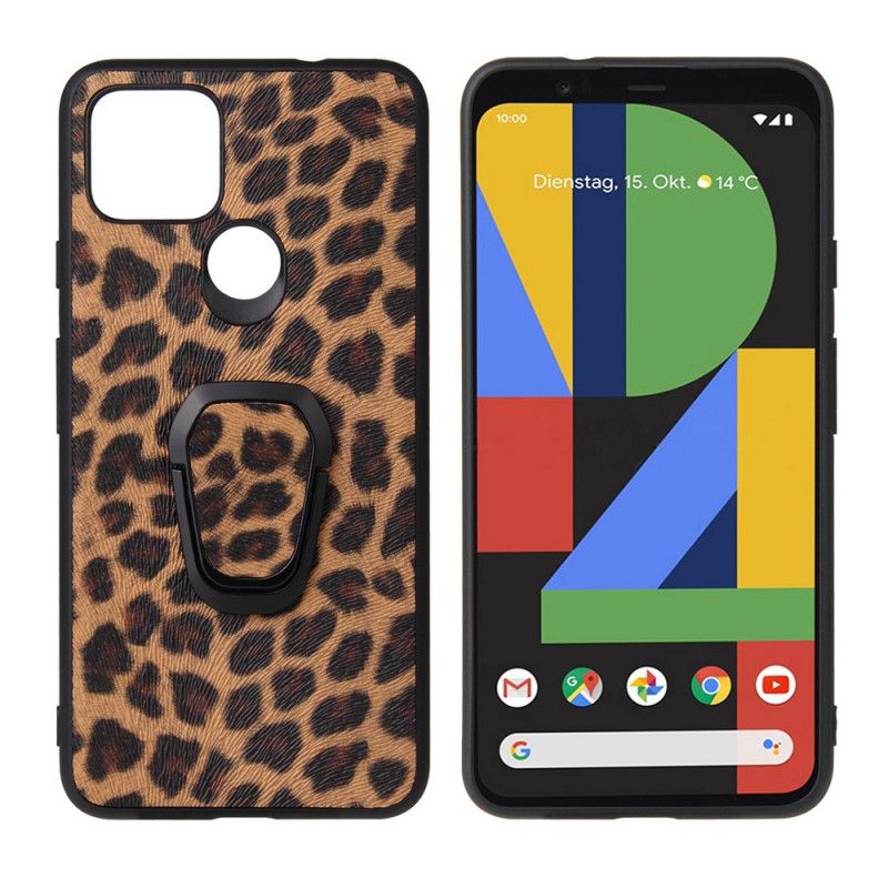 Skal Google Pixel 4A 5G Ringhållare I Leopardstil