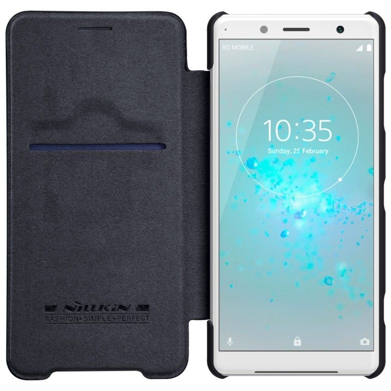 Folio-fodral Sony Xperia XZ2 Compact Röd Nillkin Qin-Serien