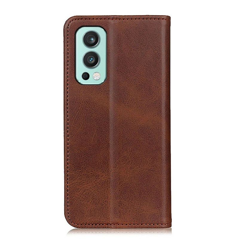 Folio-fodral Oneplus Nord 2 5g Matt Split Läder