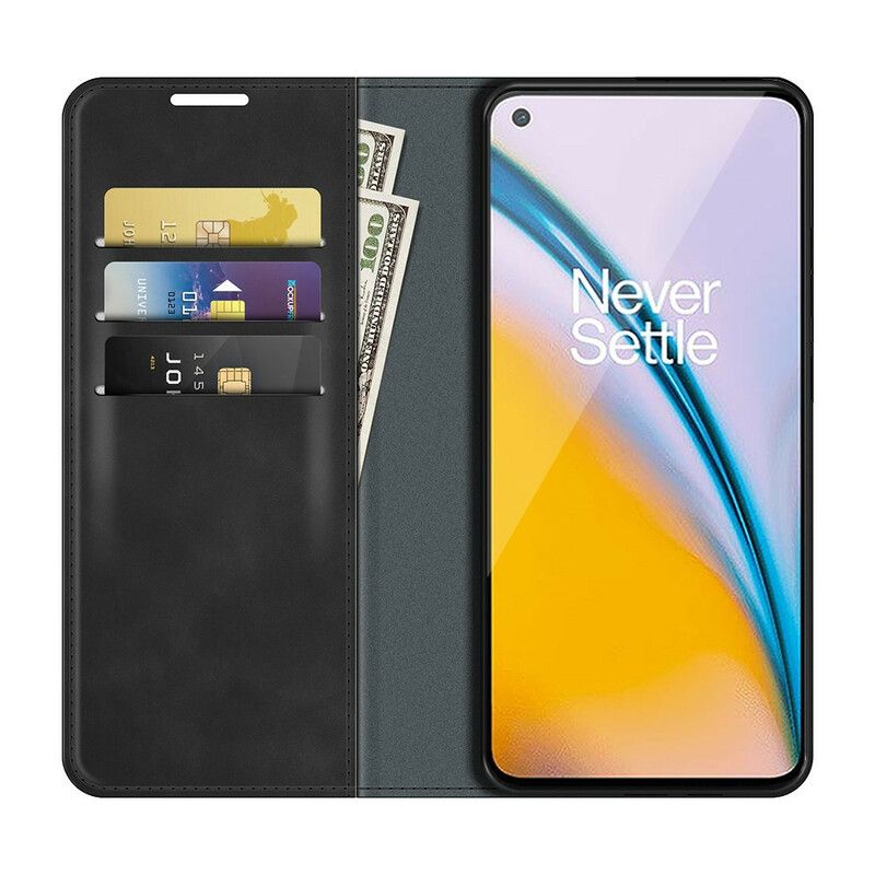 Folio-fodral Oneplus Nord 2 5g Telefonfodral Skin-touch