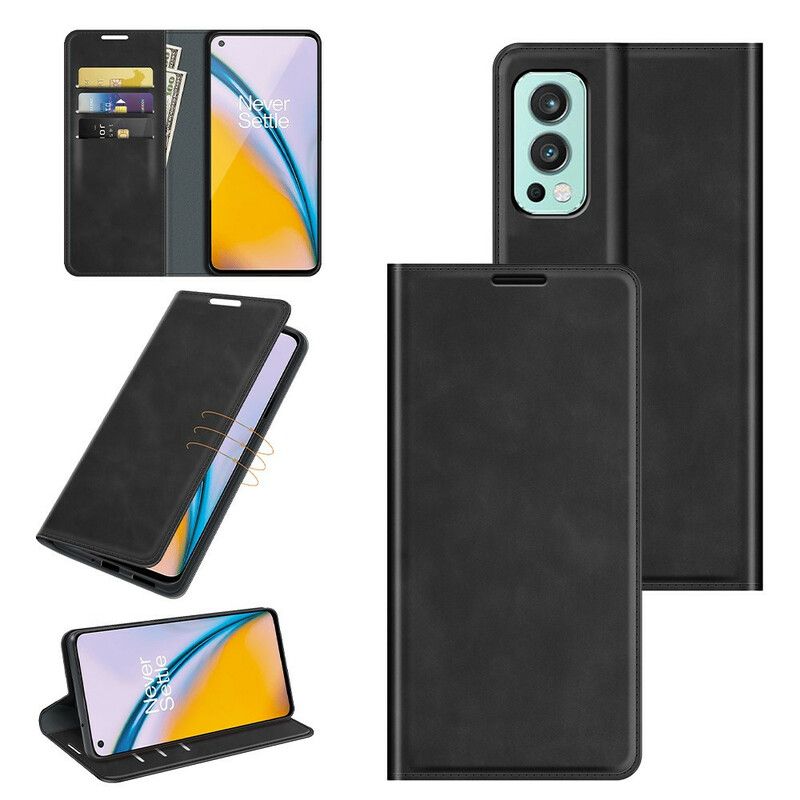 Folio-fodral Oneplus Nord 2 5g Telefonfodral Skin-touch