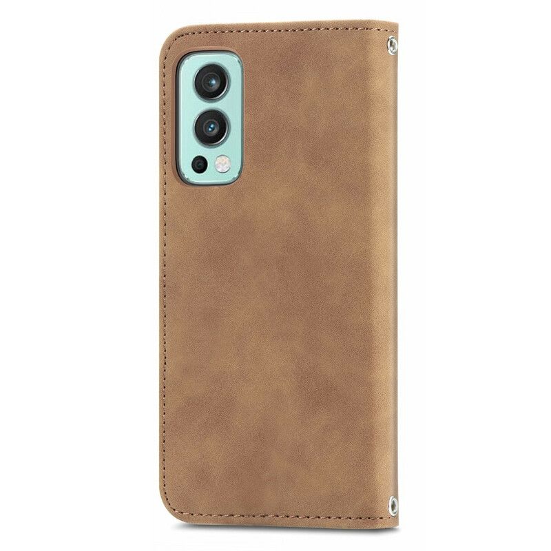 Folio-fodral Oneplus Nord 2 5g Telefonfodral Skin-touch Design