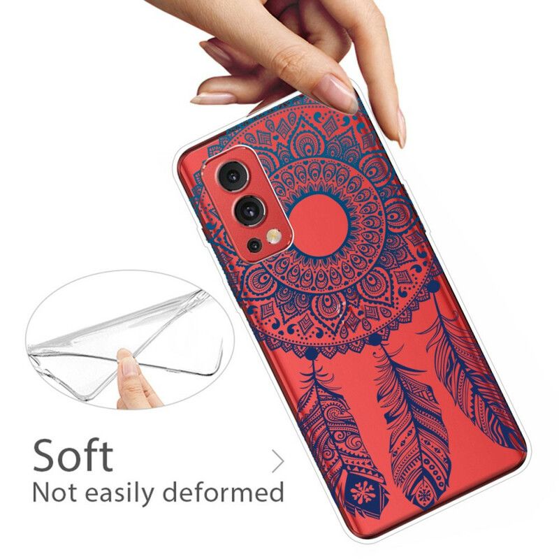 Skal För Oneplus Nord 2 5g Transparent Dream Catcher Blue Feathers