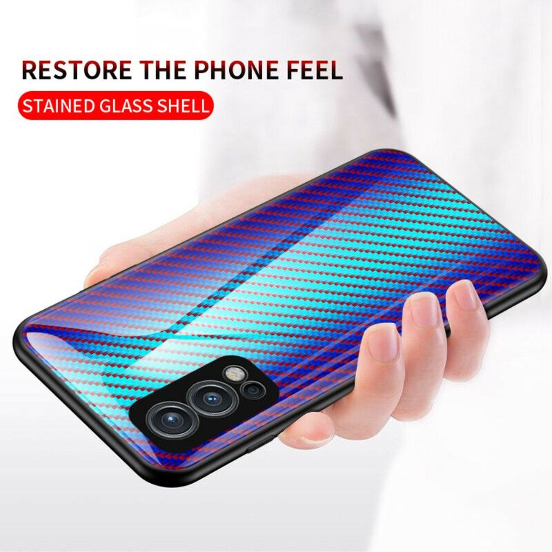 Skal Oneplus Nord 2 5g Telefonfodral Kolfiberhärdat Glas