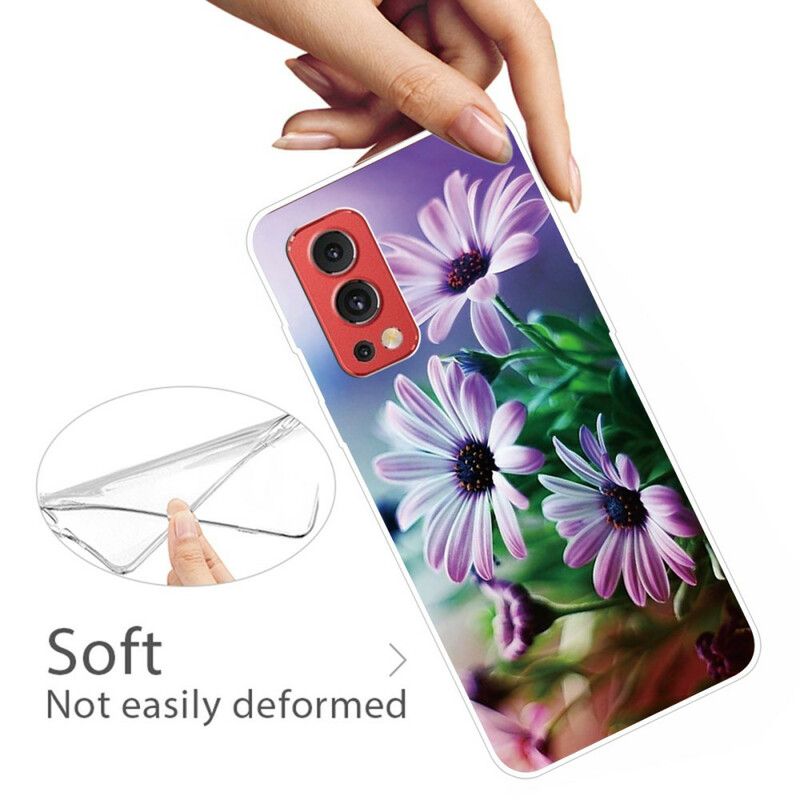 Skal Oneplus Nord 2 5g Telefonfodral Realistiska Blommor