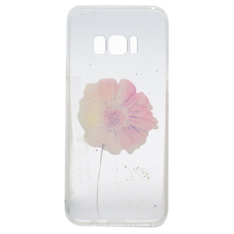 Skal för Samsung Galaxy S8 Transparent Vattenfärg Vallmo