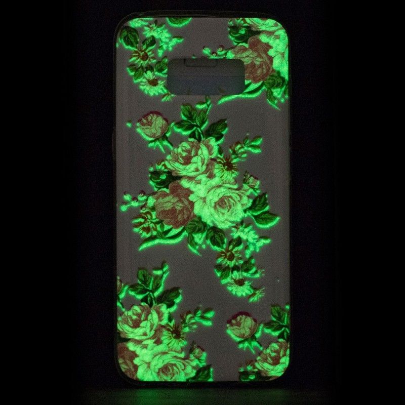 Skal Samsung Galaxy S8 Fluorescerande Frihetsblommor