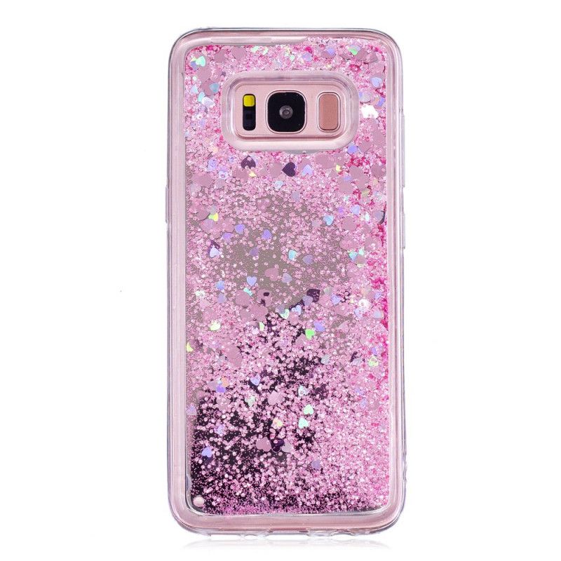 Skal Samsung Galaxy S8 Lila Mobilskal Glitterpulver