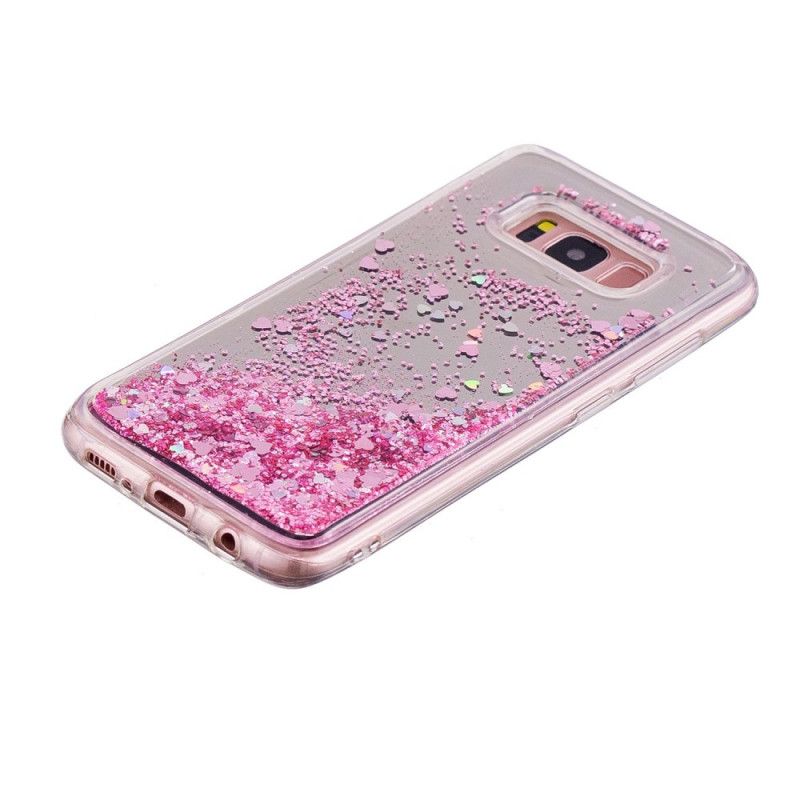 Skal Samsung Galaxy S8 Lila Mobilskal Glitterpulver