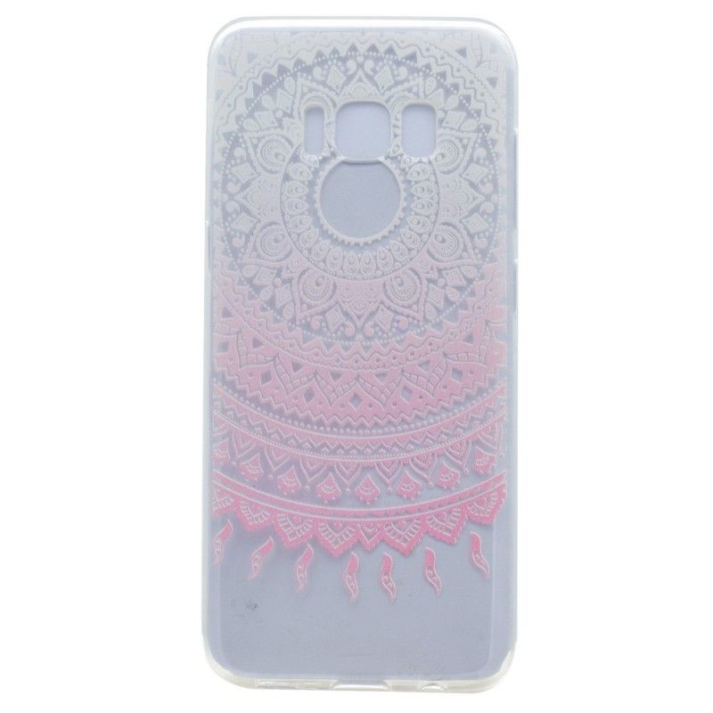 Skal Samsung Galaxy S8 Rosa Transparent Färgglad Mandala