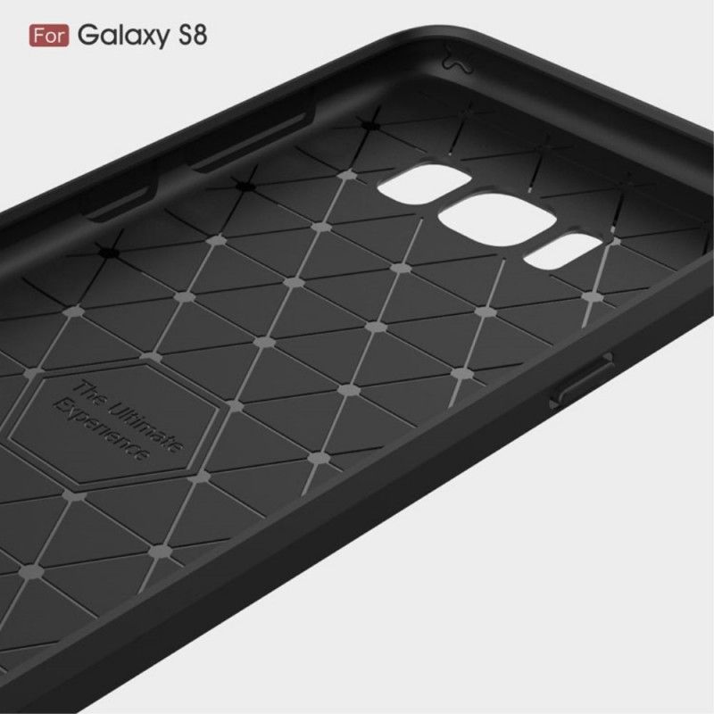 Skal Samsung Galaxy S8 Svart Borstad Kolfiber