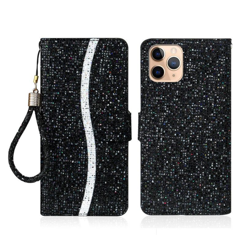 Fodral för iPhone 11 Pro Svart Glitter Design