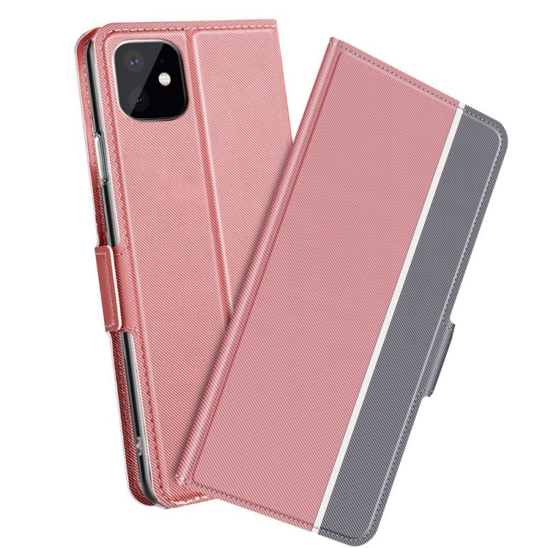 Fodral iPhone 11 Pro Svart Vertikalt Tvåfärgat Konstläder