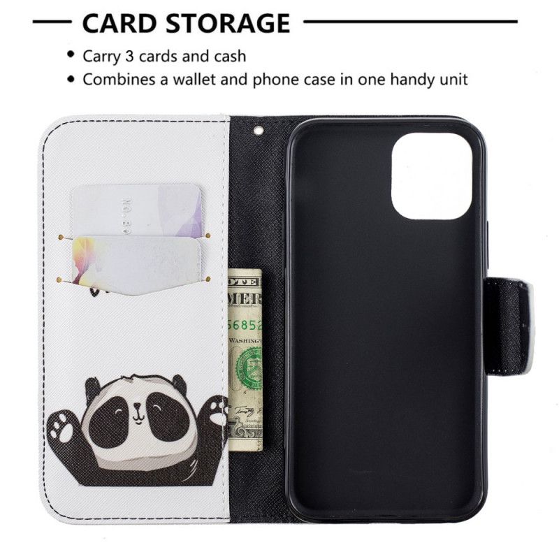 Läderfodral iPhone 11 Pro Mobilskal Hej Panda