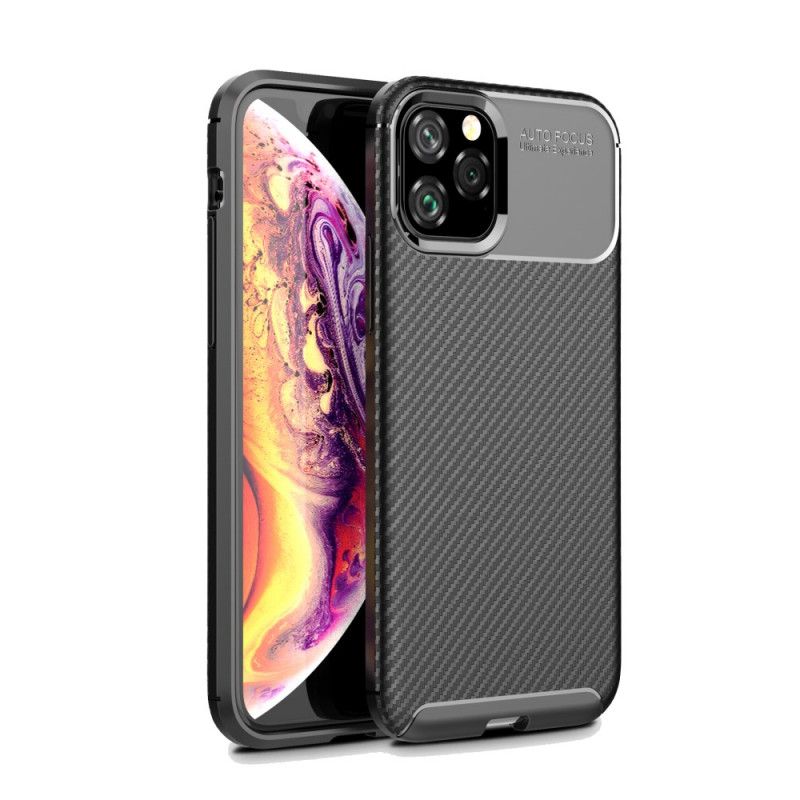 Skal för iPhone 11 Pro Svart Flexibel Kolfiberstruktur