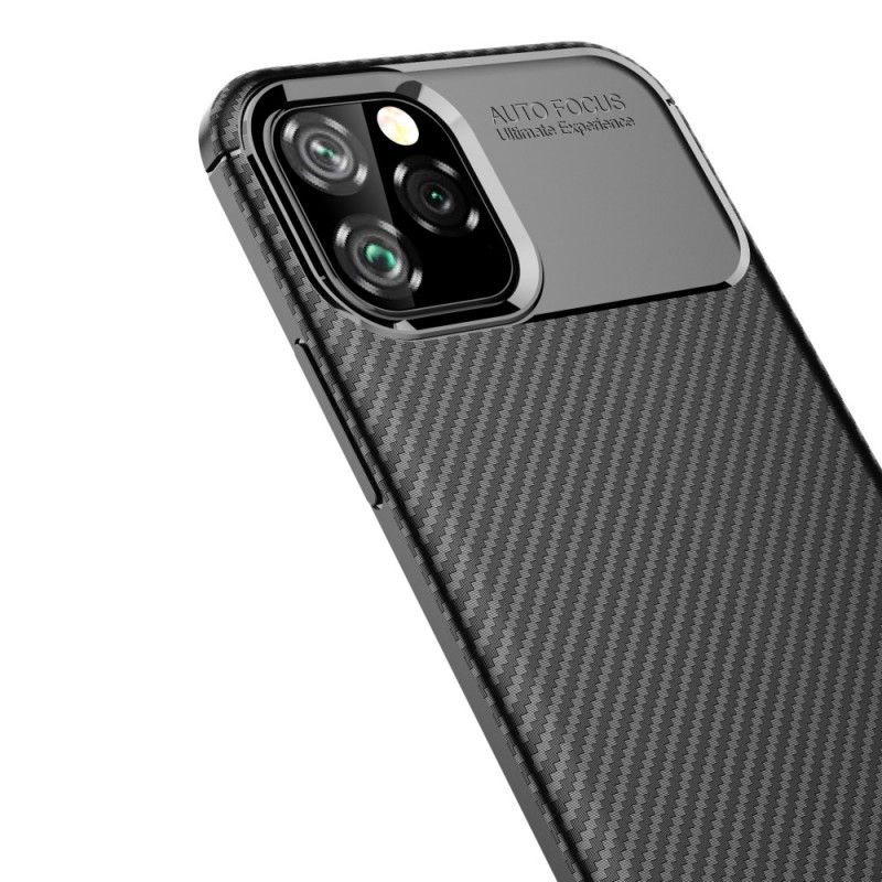 Skal för iPhone 11 Pro Svart Flexibel Kolfiberstruktur