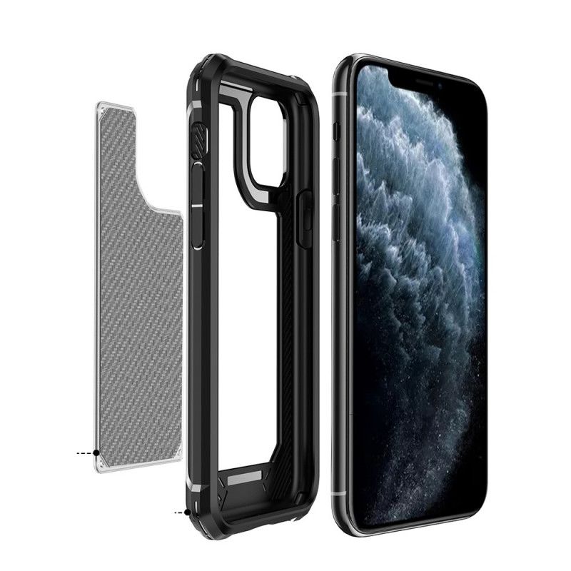 Skal för iPhone 11 Pro Svart Transparent Kolfiberstruktur