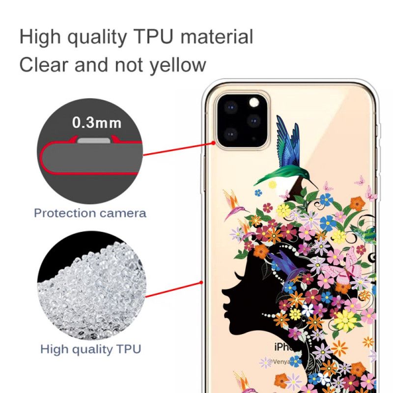 Skal för iPhone 11 Pro Vackert Blomhuvud