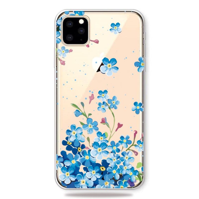 Skal iPhone 11 Pro Bukett Med Blå Blommor