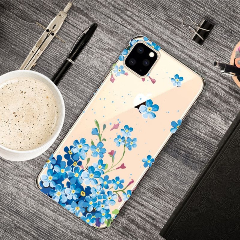 Skal iPhone 11 Pro Bukett Med Blå Blommor