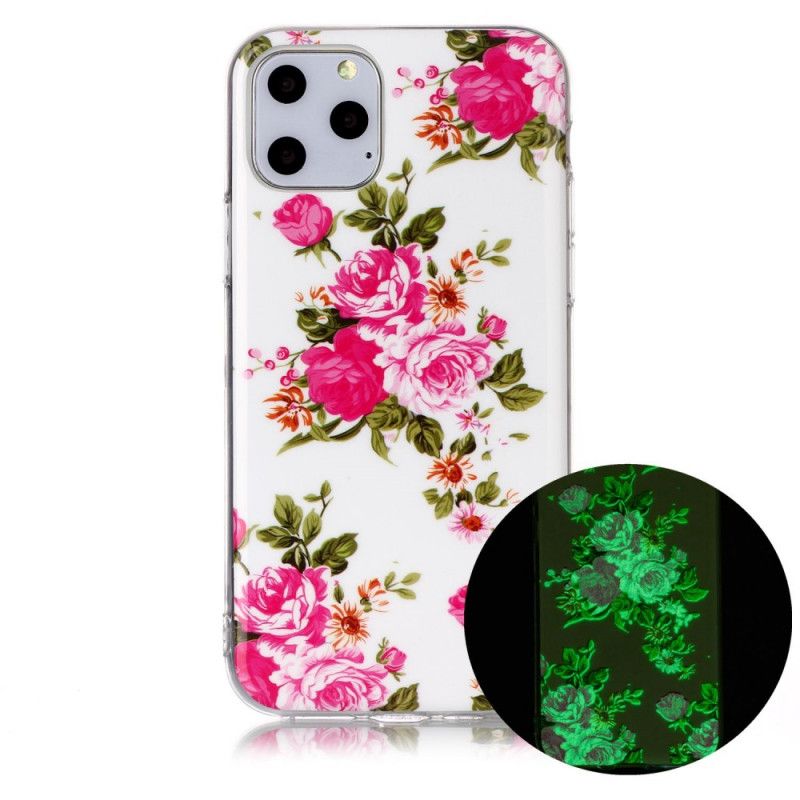 Skal iPhone 11 Pro Mobilskal Fluorescerande Frihetsblommor