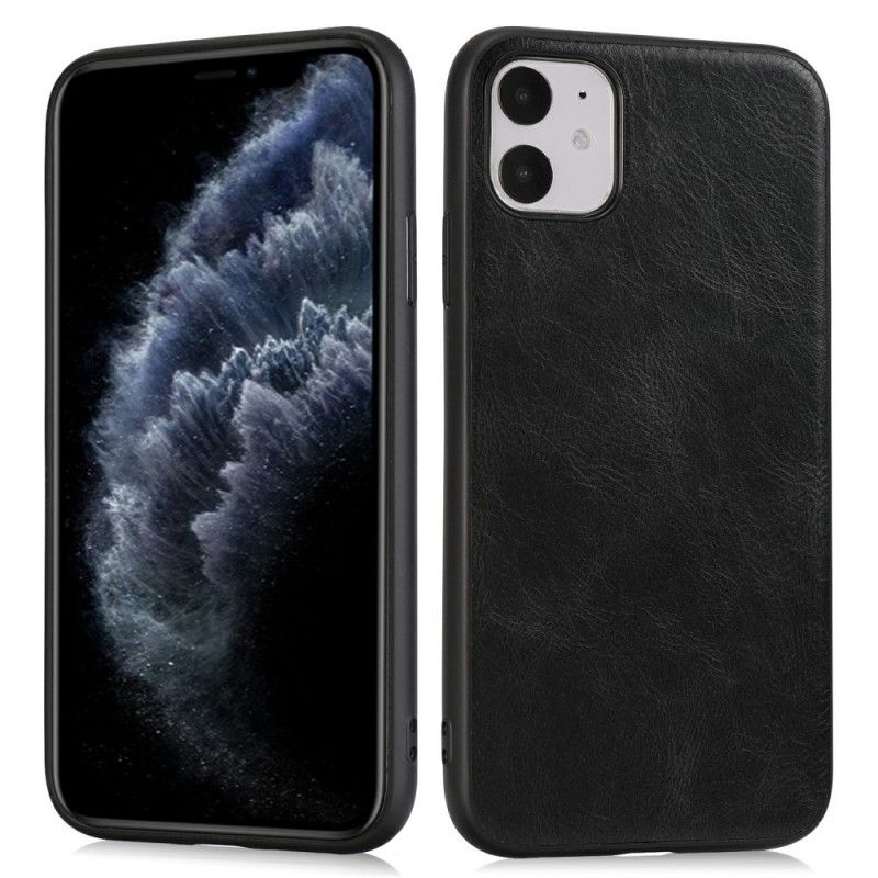 Skal iPhone 11 Pro Svart Elegant Lädereffekt