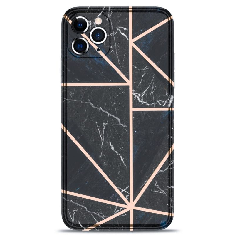 Skal iPhone 11 Pro Svart Flashig Geometri I Marmor