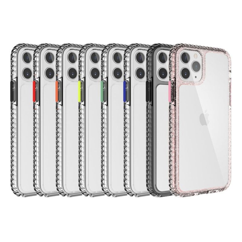 Skal iPhone 11 Pro Svart Genomskinliga Strukturerade Kanter