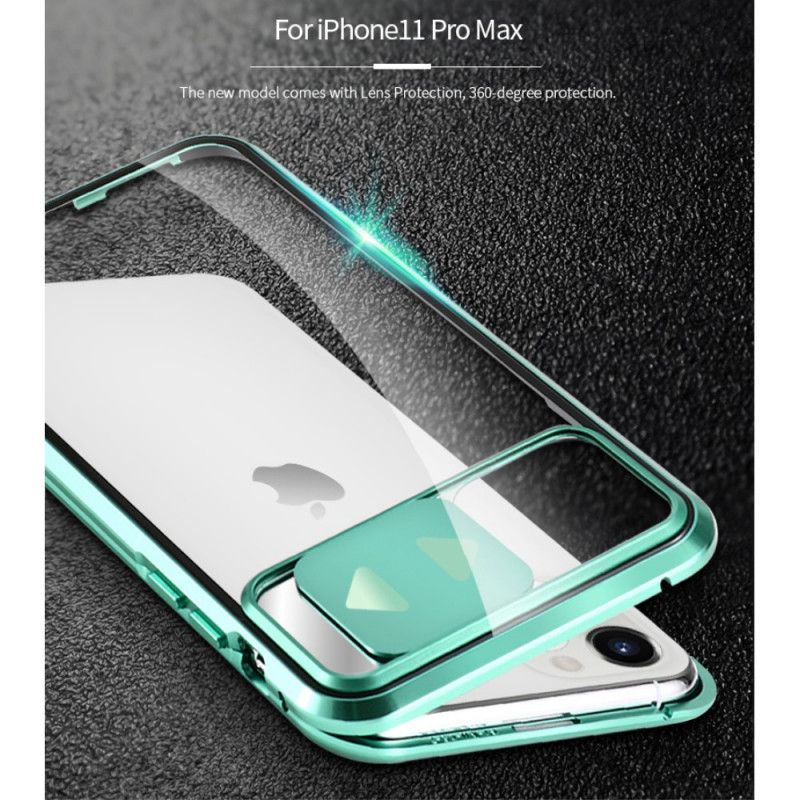 Skal iPhone 11 Pro Svart Härdat Spegelglas Och Linsskydd