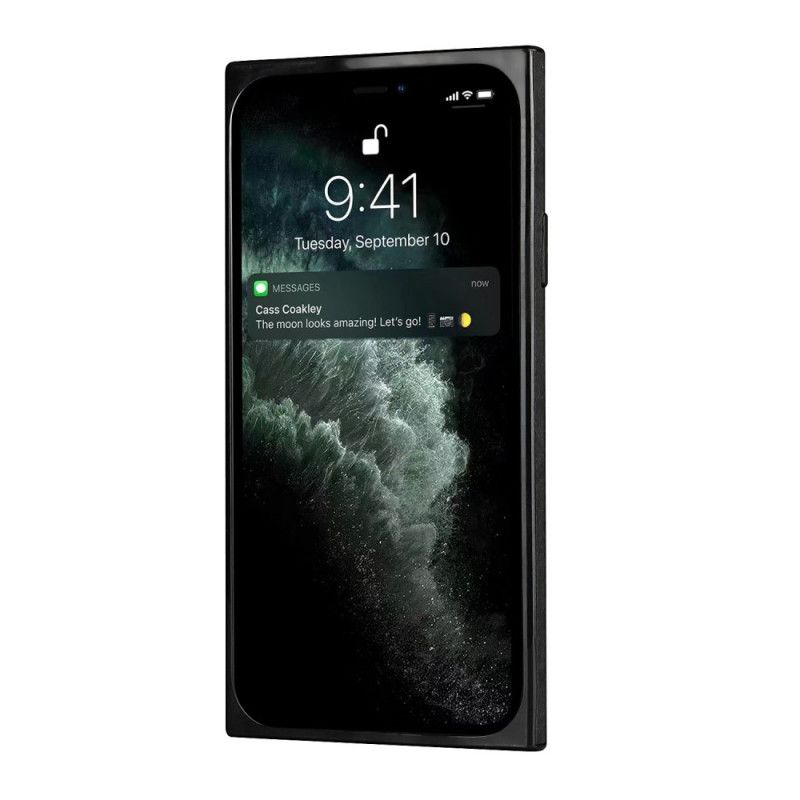 Skal iPhone 11 Pro Svart Korthållare Av Silikon Och Sammet