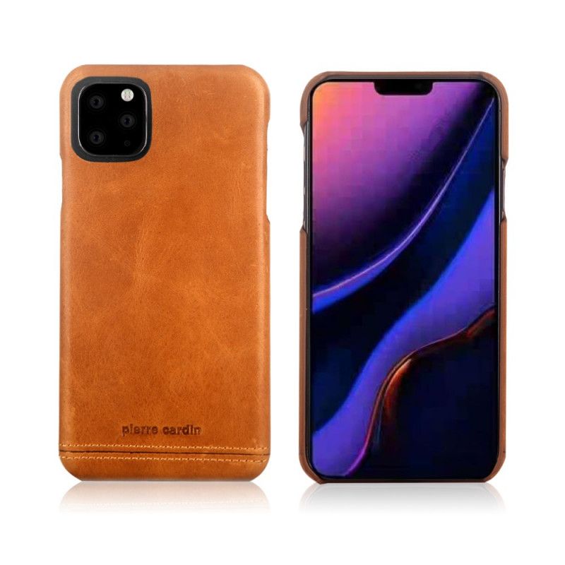 Skal iPhone 11 Pro Svart Pierre Cardin I Äkta Läder