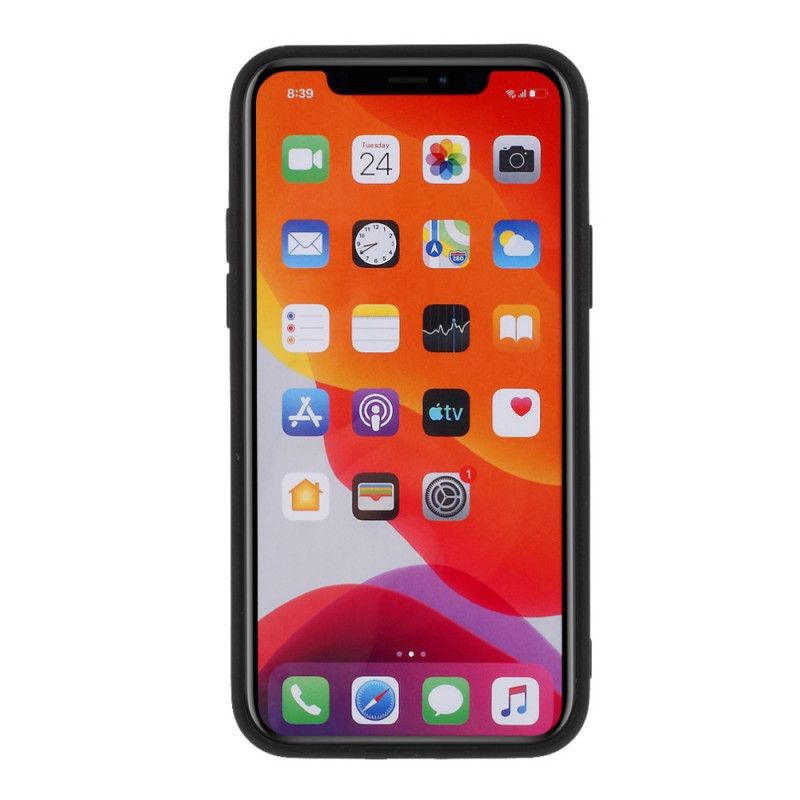 Skal iPhone 11 Pro Svart Silikon Av Ren Färgmatta