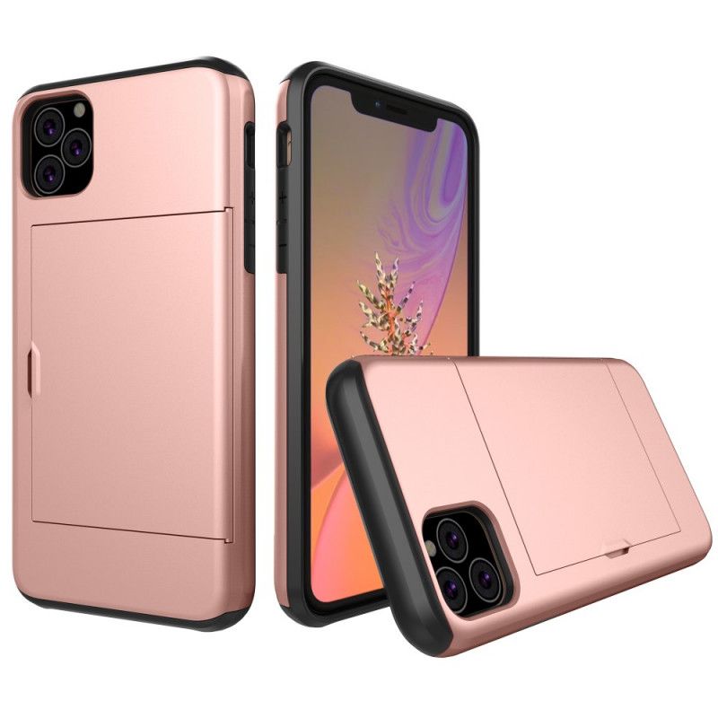 Skal iPhone 11 Pro Svart Styv Prickig Korthållare