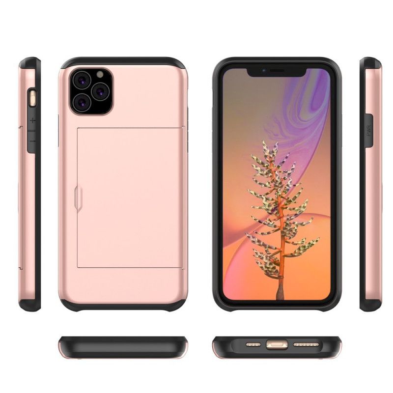 Skal iPhone 11 Pro Svart Styv Prickig Korthållare