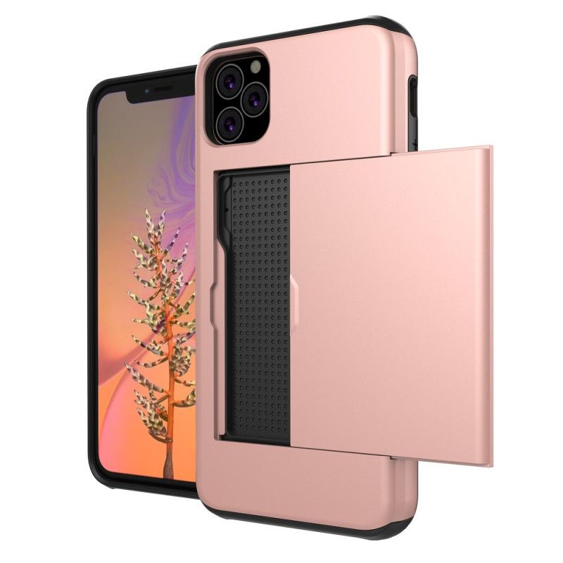 Skal iPhone 11 Pro Svart Styv Prickig Korthållare