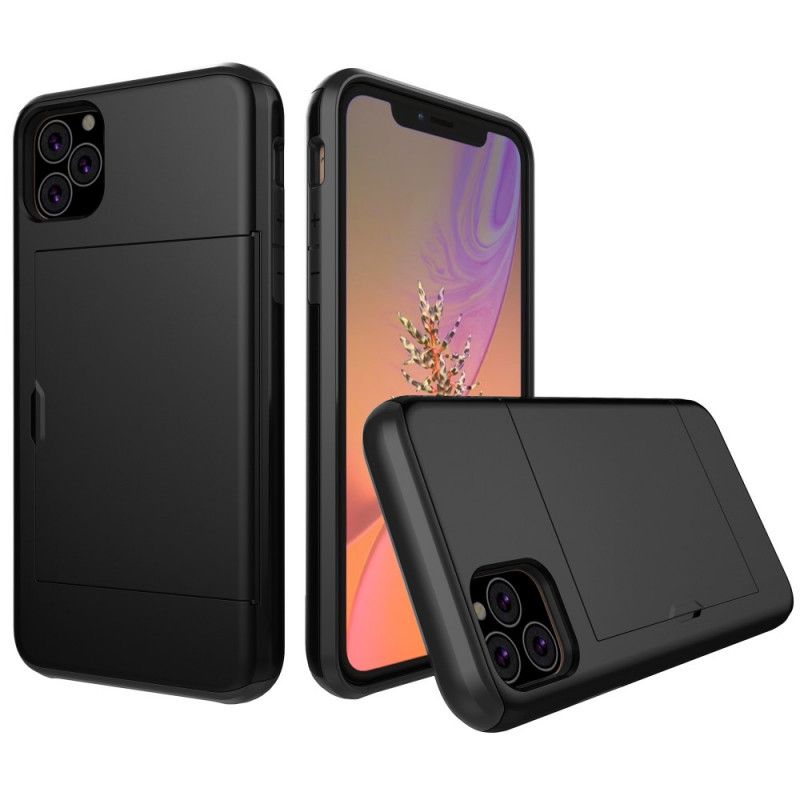 Skal iPhone 11 Pro Svart Styv Prickig Korthållare