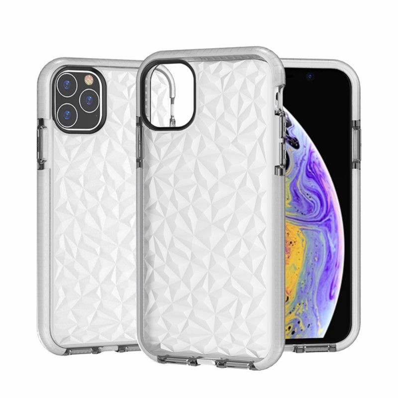 Skal iPhone 11 Pro Svart Transparent Diamantstruktur