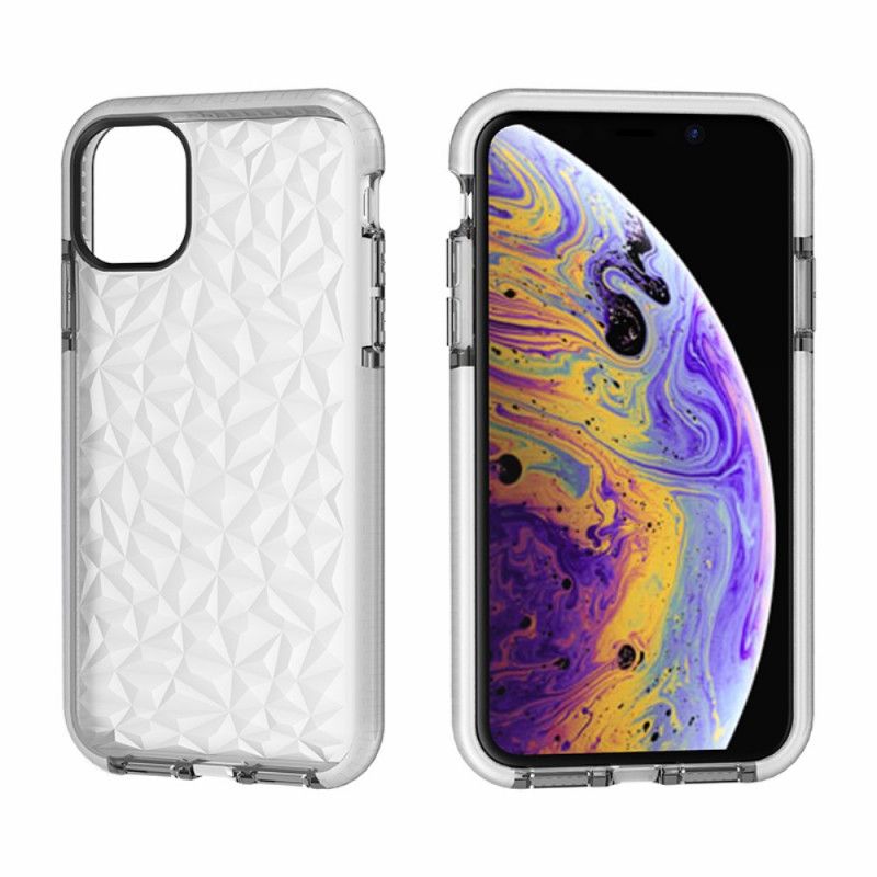 Skal iPhone 11 Pro Svart Transparent Diamantstruktur