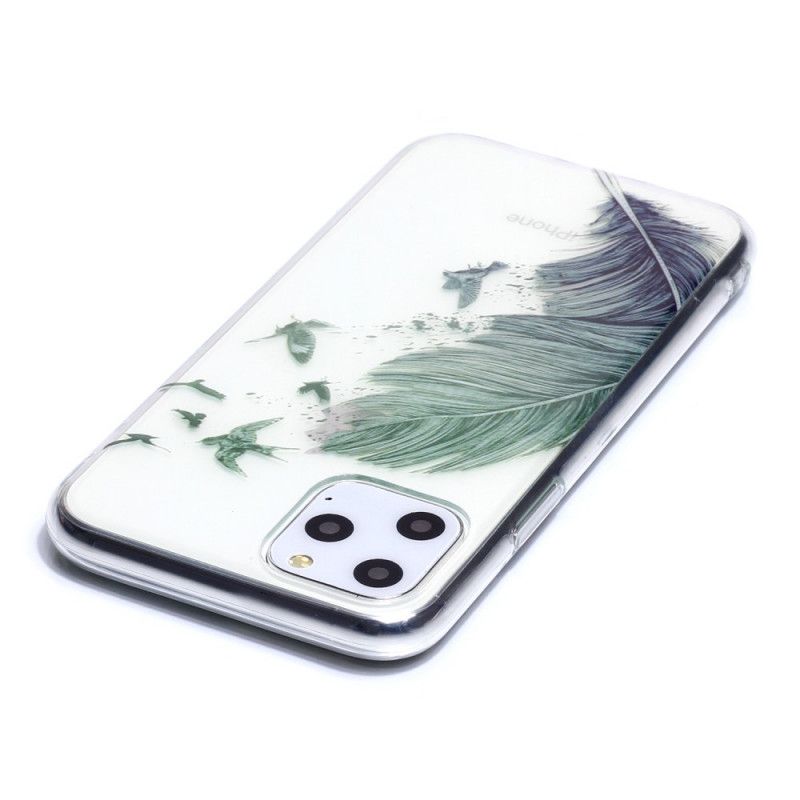 Skal iPhone 11 Pro Transparent Färgad Fjäder