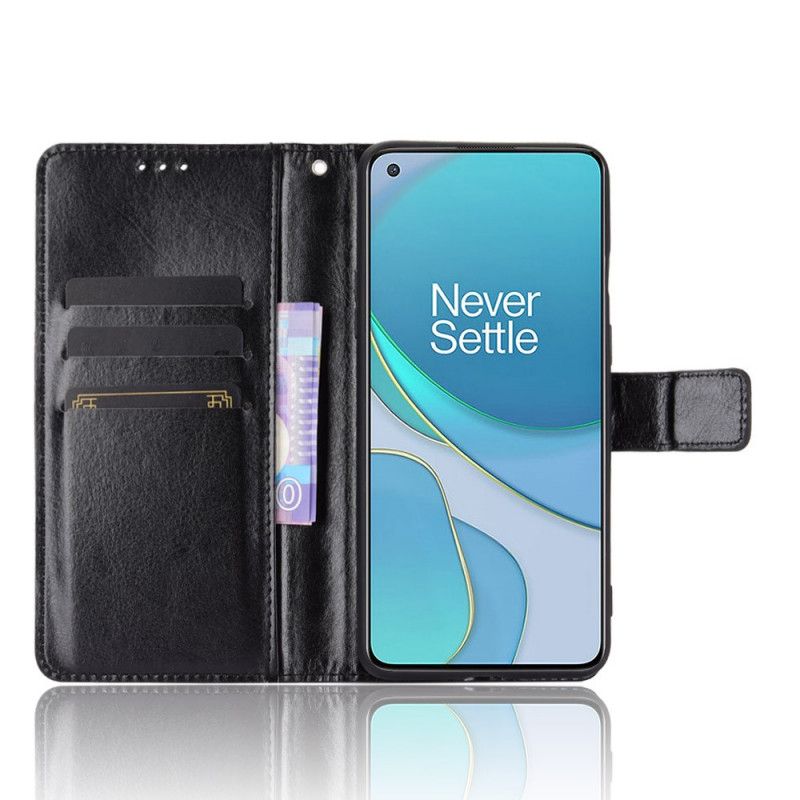 Fodral OnePlus 8T Svart Flashigt Konstläder