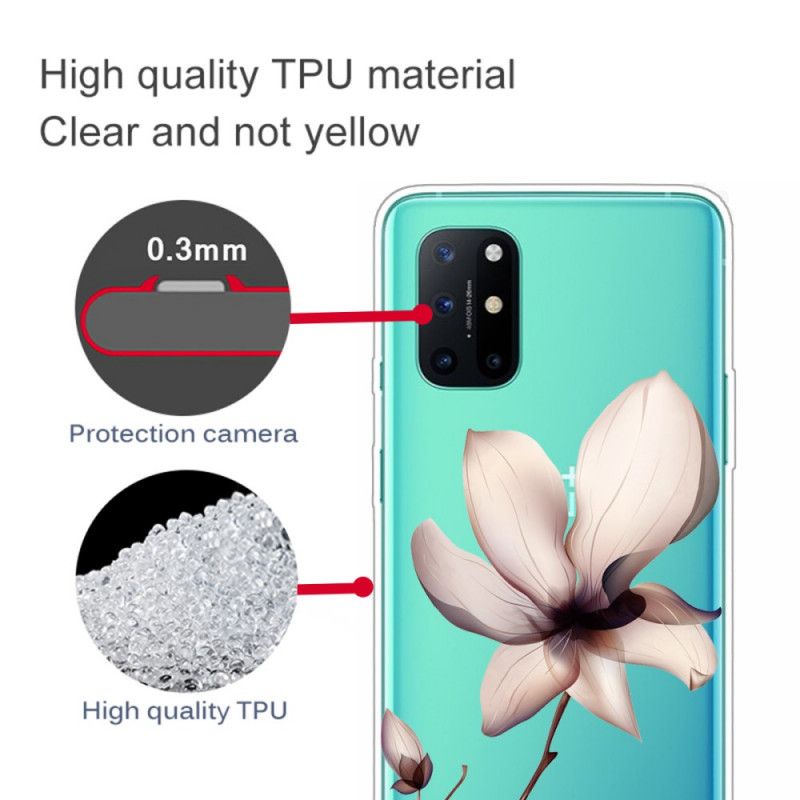 Skal för OnePlus 8T Magenta Premium Blommigt