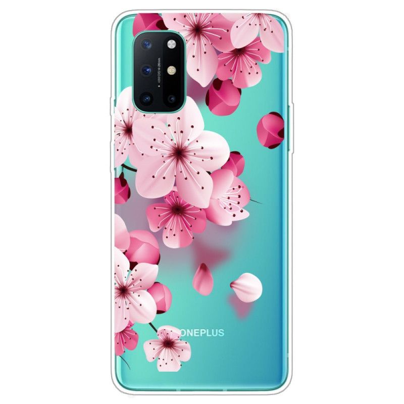 Skal för OnePlus 8T Magenta Premium Blommigt