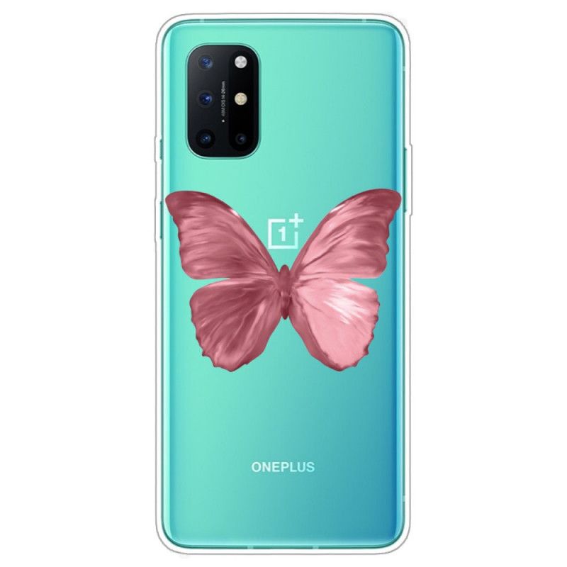 Skal för OnePlus 8T Rosa Vilda Fjärilar