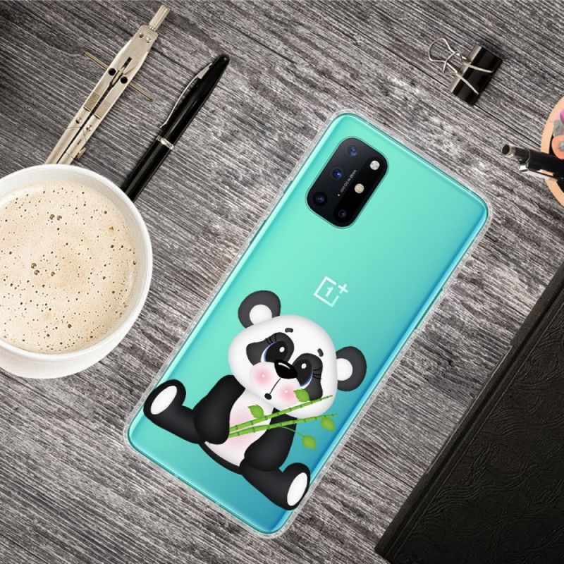 Skal för OnePlus 8T Transparent Ledsen Panda