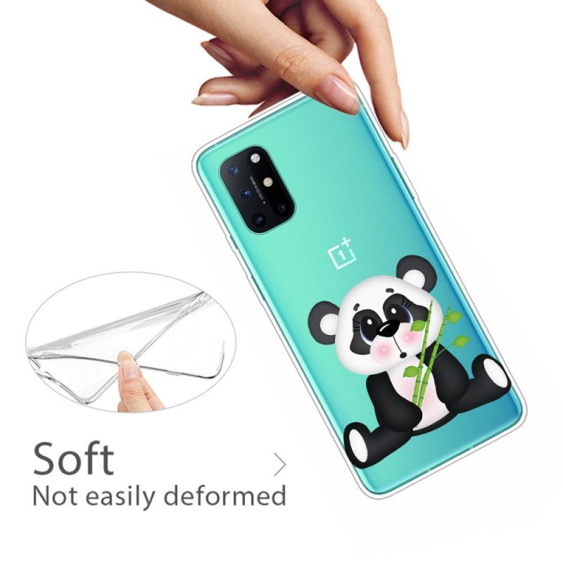 Skal för OnePlus 8T Transparent Ledsen Panda