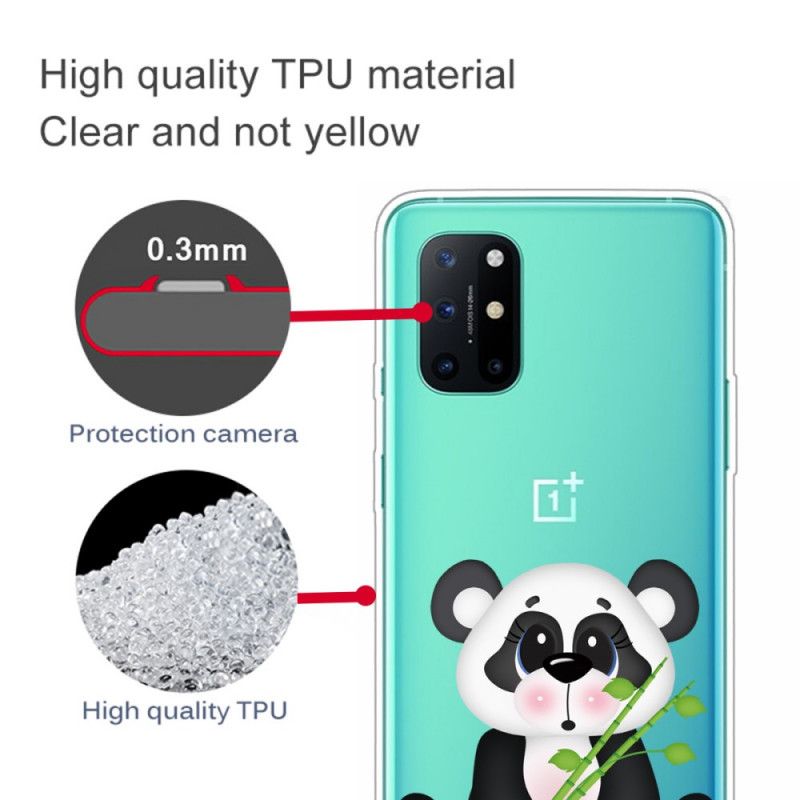 Skal för OnePlus 8T Transparent Ledsen Panda