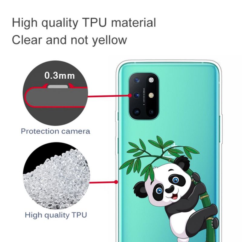 Skal för OnePlus 8T Transparent Panda På Bambu