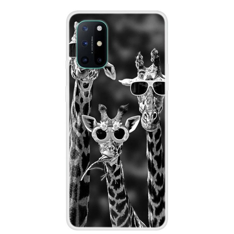Skal OnePlus 8T Mobilskal Giraffer Med Glasögon